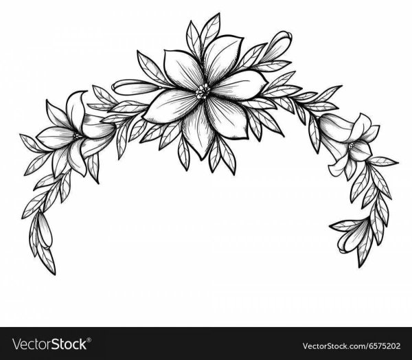 Венок для срисовки на голову