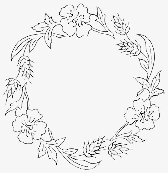 Цветочные венки раскраски
