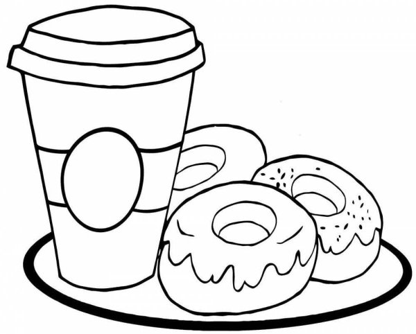 Пончики для раскрашивания