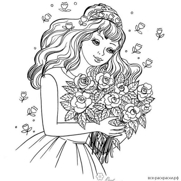 Разукрашки для девочек