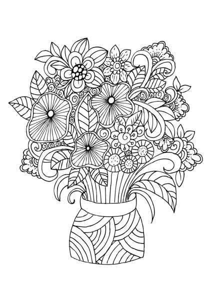 Раскраска антистресс "цветы"