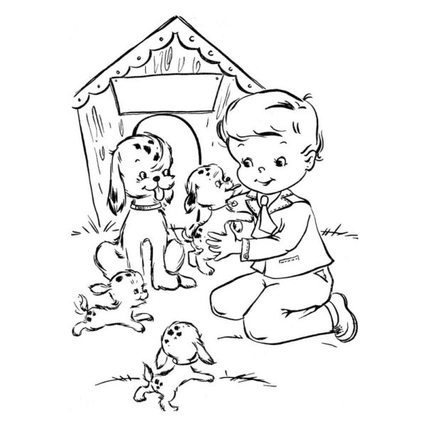 Раскраски для мальчиков собачки