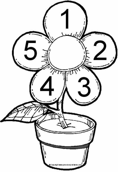 Цветочки с цифрами