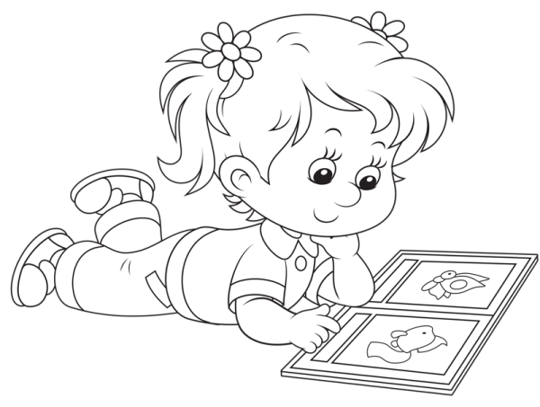 Режим дня раскраска для девочек