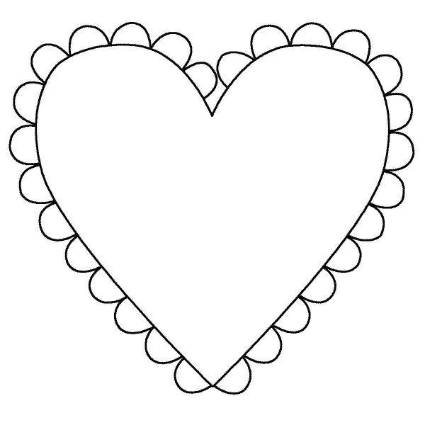 Раскраска сердечко