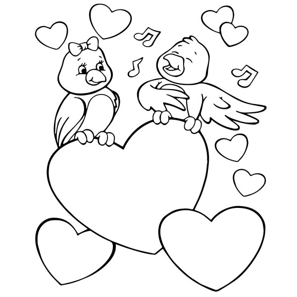 Раскраска сердечко