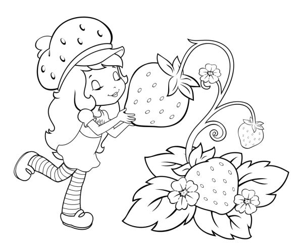 Клубника раскраска