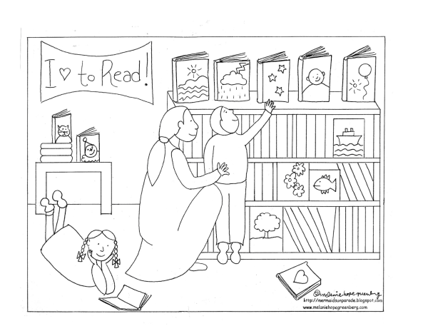 Библиотекарь рисунок схема