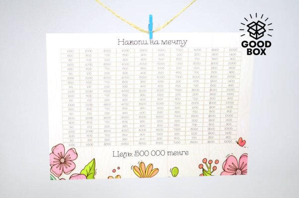 Накопи на мечту таблица 500 тысяч
