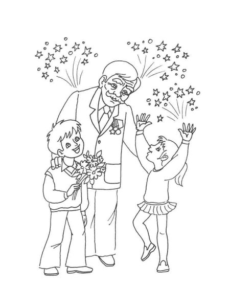 Раскраски день Победы для детей