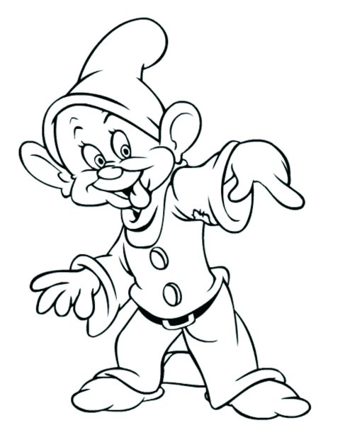 Гномик раскраска для детей