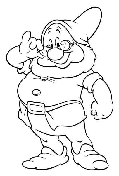 Гном раскраска