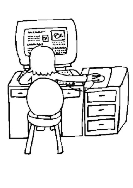 Нарисованный за компьютером