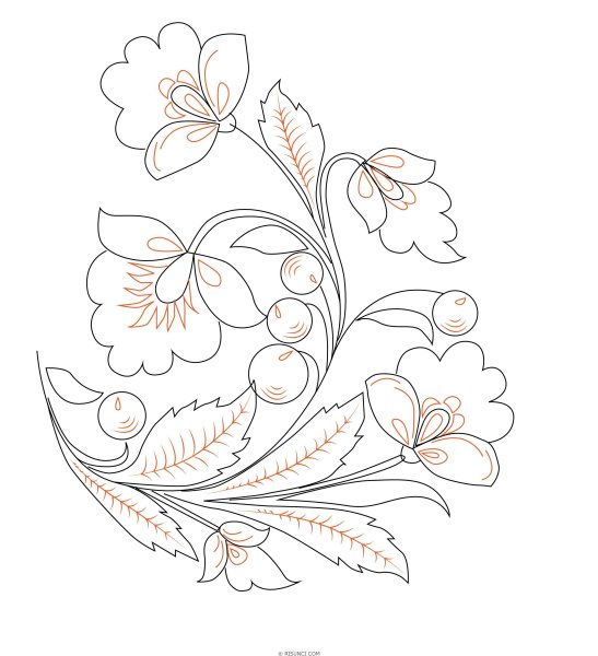 Петриковская роспись раскраска