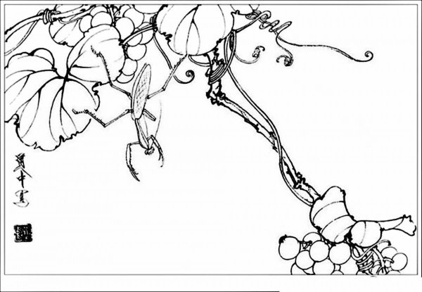 Контуры для китайской живописи