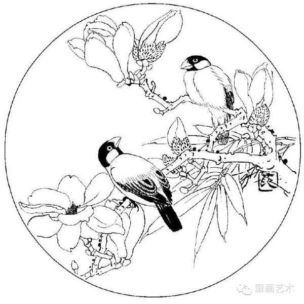 Китайская живопись раскраска