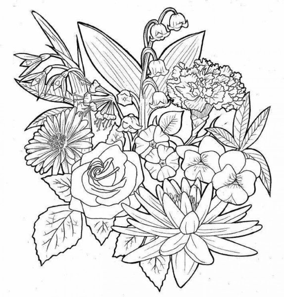 Букет цветов эскиз