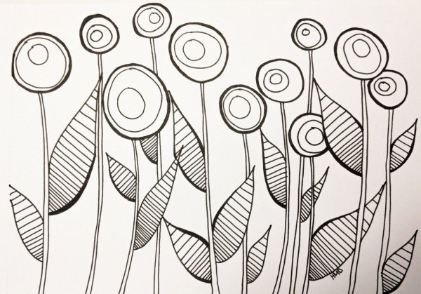 Абстракция карандашом