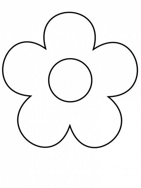 Цветок для раскрашивания детям