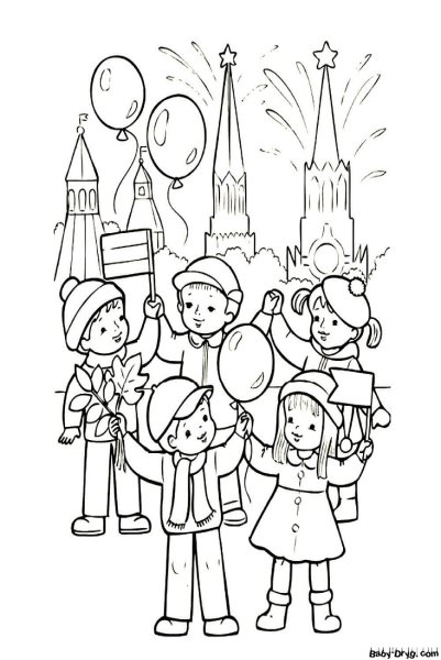 День народного единства раскраска