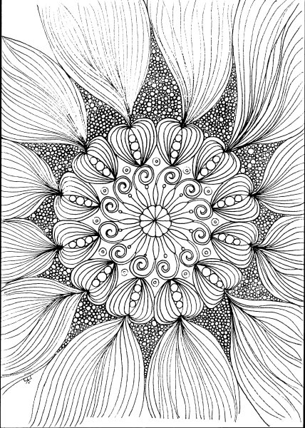 Сложный цветочный орнамент