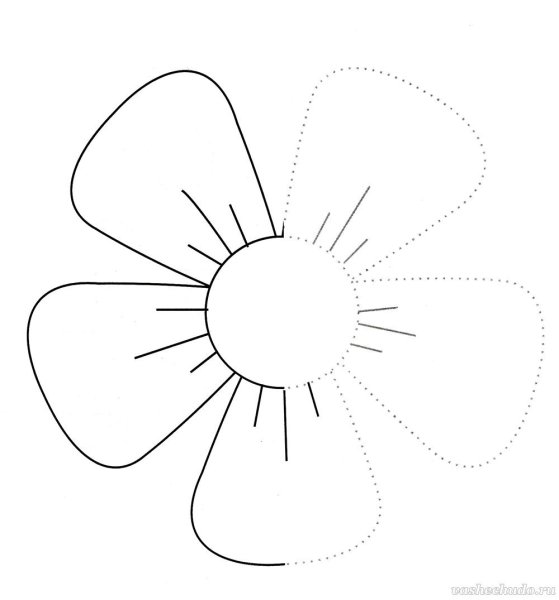 Дорисуй цветочек