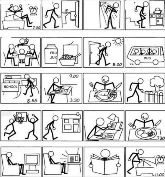 Комикс распорядок дня