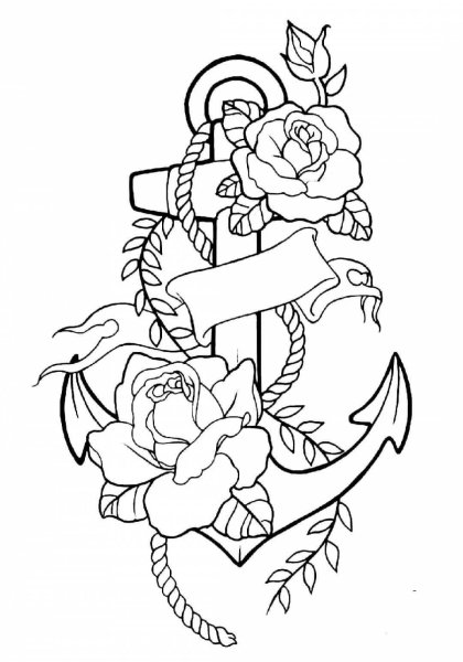 Раскраска цветы тату