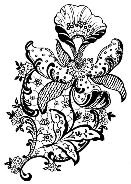 Цветочные орнаменты для росписи