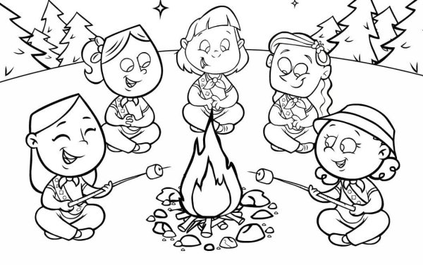 Раскраска лагерь