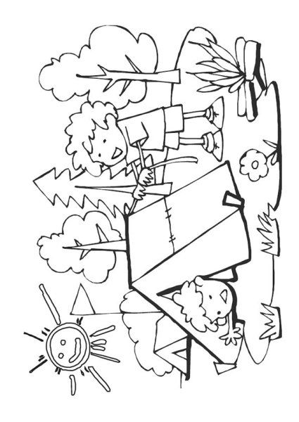 Раскраска лагерь для детей