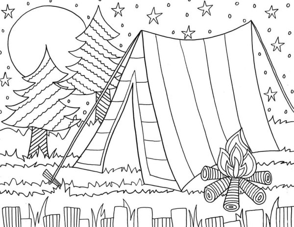 Раскраска лагерь