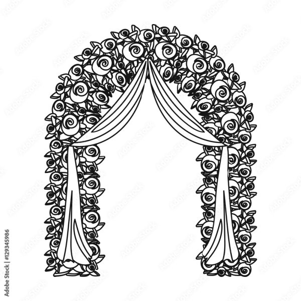 Свадебная арка вектор