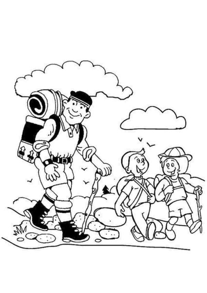 Раскраска поход для детей