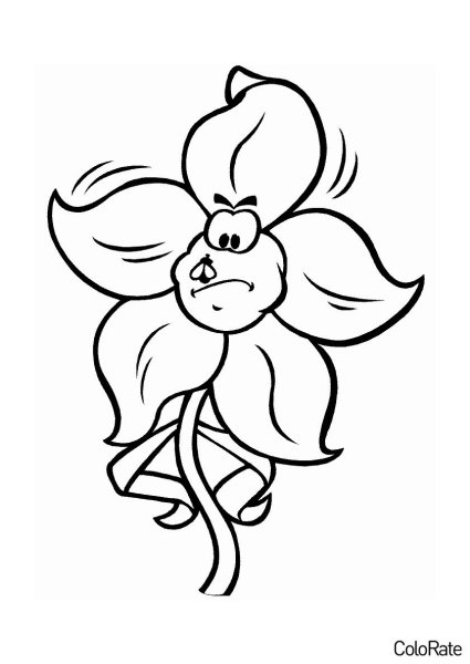 Цветы раскраска для детей