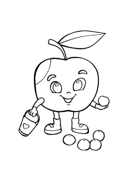 Яблоко раскраска