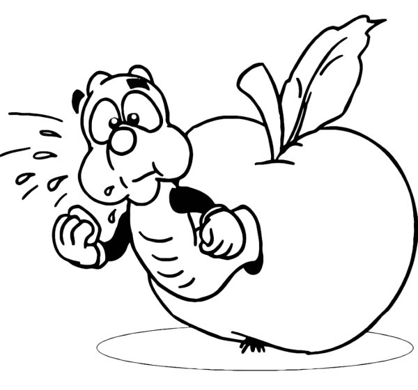 Яблоко раскраска