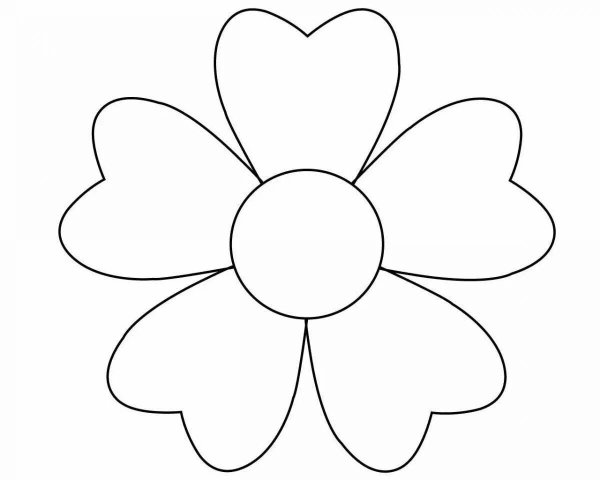 Трафареты цветов для детей