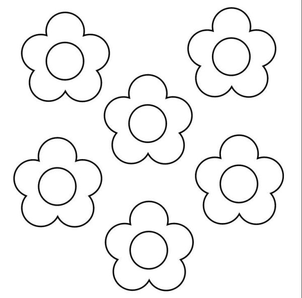 Цветок трафарет для аппликации