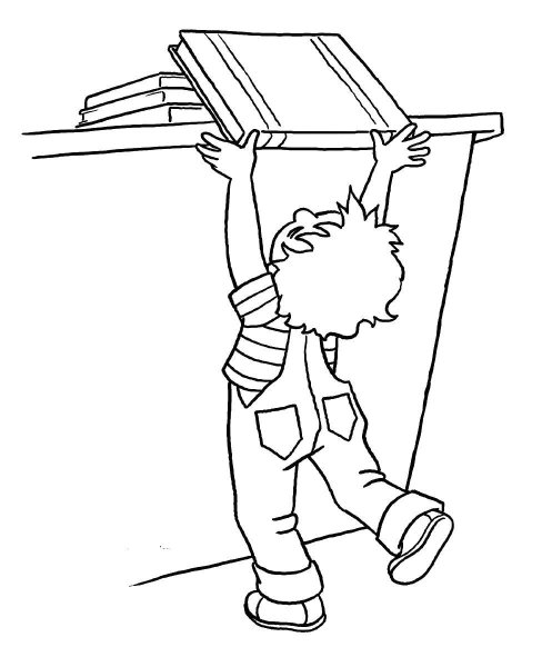 Раскраски библиотека в школе для детей