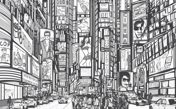 Нью Йорк иллюстрация