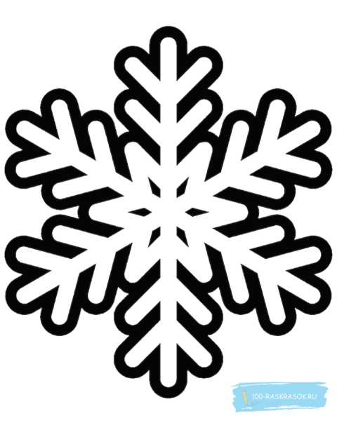 Снежинка раскраска