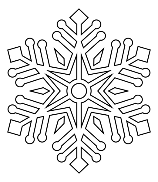 Снежинка раскраска