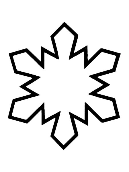 Снежинка раскраска