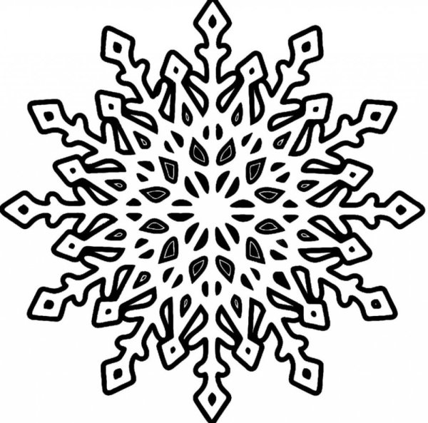 Новогодние раскраски снежинки
