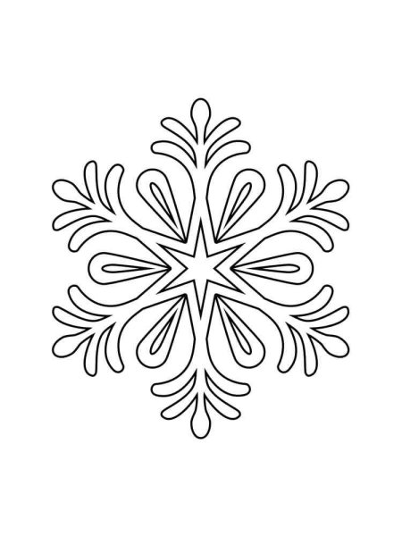 Снежинка раскраска