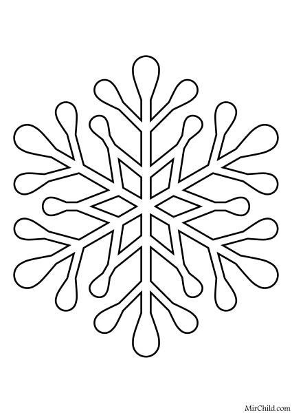 Снежинка раскраска