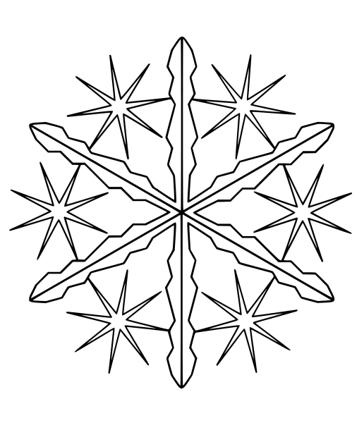 Снежинка раскраска