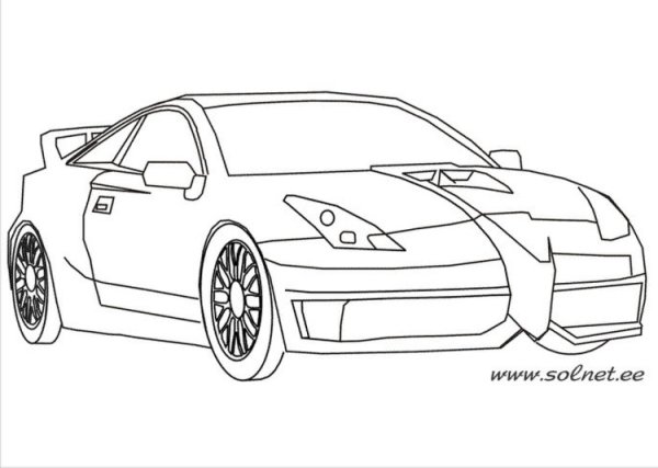 Поздравительные разукрашки с машинами