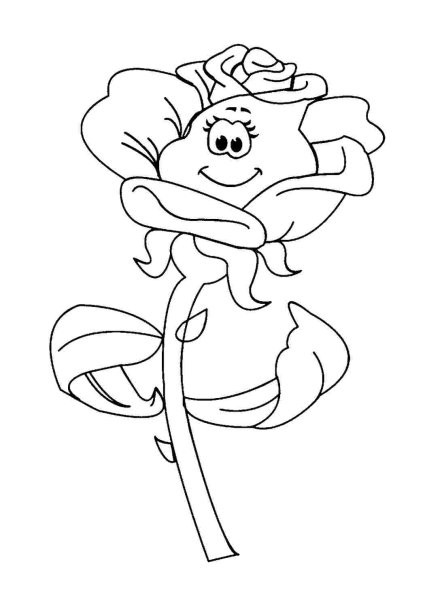 Цветы. Раскраска